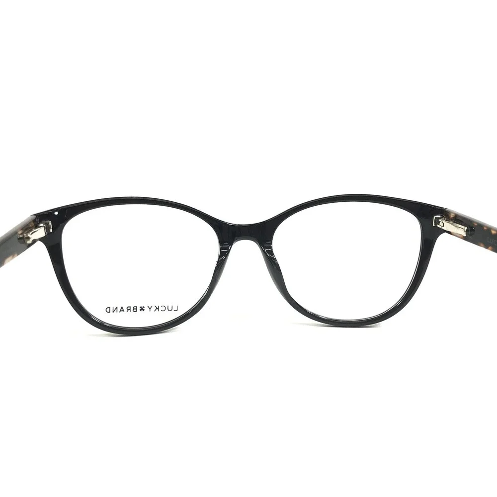 Lucky Brand Eyeglasses Frames D223 BLACK Tortoise Round Full Rim 53-17-140